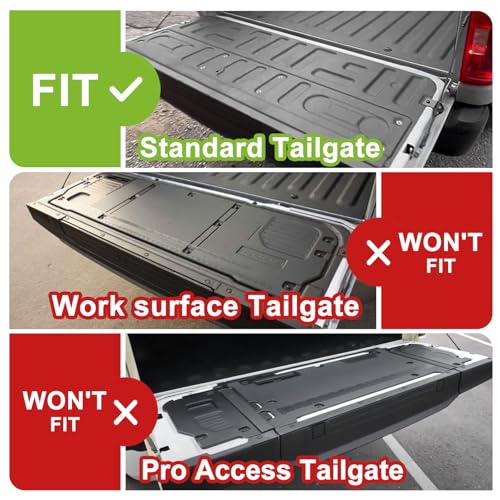 Image of TripleAliners Truck Mat Compatible with 2021-2026 Ford F150 Accessories, Tailgate Mat Custom Fit All Weather Protection Pickup Liner, Not Fit Work Surface /Pro Access Tailgate