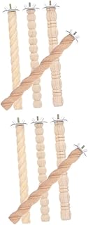 iplusmile 8 Pçs Bastão De Garra De Pássaro Trem De Madeira Brinquedos De Pássaro Pequeno Brinquedos De Pássaro Periquito Para Caturras Suporte De Papagaio Plataforma Ramo De Pássaro Poleiro