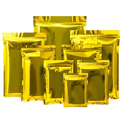 Bolsas for sellar Alimentos al vacío, 100 Bolsas de Mylar for almacenar, Planas con Cierre, resellables y termosellables for Almacenamiento a Largo Plazo(8 * 12cm)