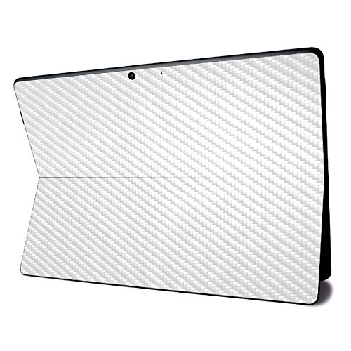 Image of MightySkins Carbon Fiber Skin for Microsoft Surface Pro X - Solid White | Textured Carbon Fiber Finish | Easy to Apply, Remove, and Change Styles | Made in The USA (CF-MISURPRX-Solid White)