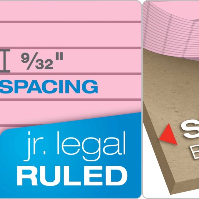 Tops Prism Plus Colored Legal Pads - 5x8 Junior Legal Pads In Pastel Colors, 6 Pack
