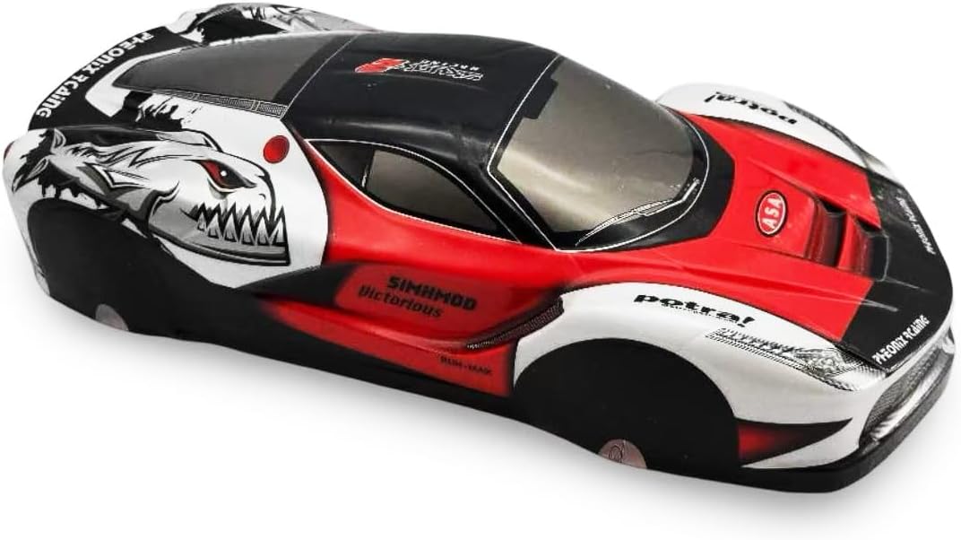Painted PVC Body Shell for 1/10 Scale RC Drift Racing Touring On-Road Car, No Cut, 1:10, Red 190mm