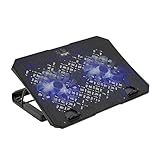 Bright Cooler para Notebook 2 Fans (2 Ventoinhas) LED e USB Hub Preto Bright, 1000 RPM, Ruído 20dBA