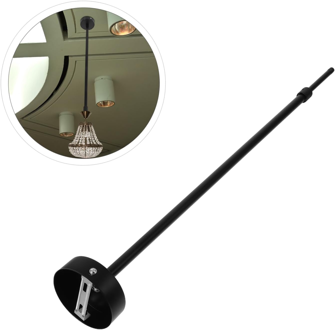 jojofuny Adjustable Ceiling Track Light Extension Rod Telescopic Rod for Ceiling Lighting Telescopic Fixture Extension