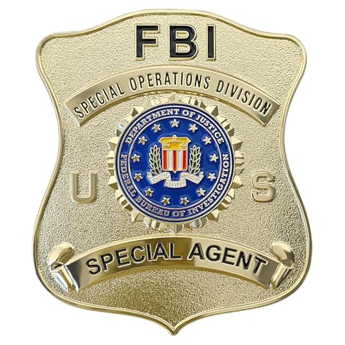 Badge for Dressing up and Cosplay, Enameled & Plated, Catch Design, Nickel-Brass Opulent Shield Badge，Gift Box Packaging