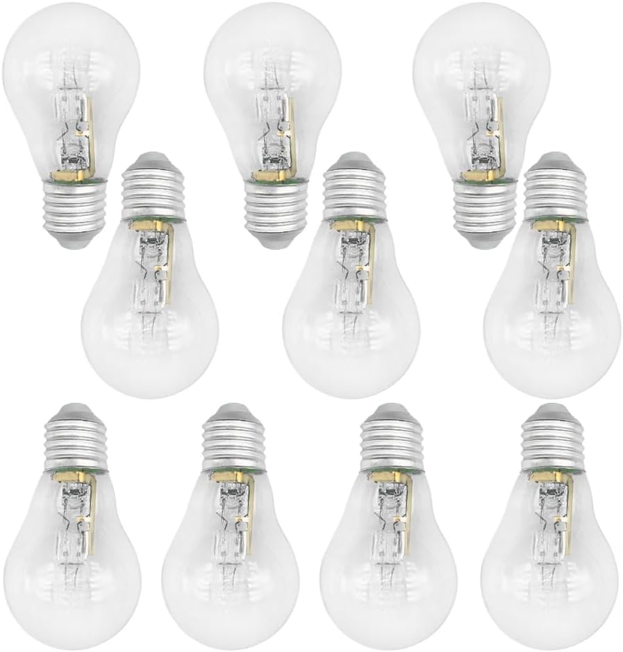 A55 E27 Halogen Lamp Halogen Bulb Fit for Incandescent Lamp 220V 53W 96 * 55mm 2700K 10 Pcs