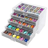 Rock Display Case 5 Layer Rock Collection Box for Kids Crystal Display Shelf Perfect for Showcasing Gemstones Minerals and Rock Collections Organize Your Rock Collection with Style and Elegance