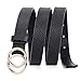 Produktbild XZQTIVE Damen PU Leder Dünner Gürtel für Kleid & Jeans Mode Weiches Leder mit Doppel O-Ring Schnalle, Black L,2XL Länge 145cm