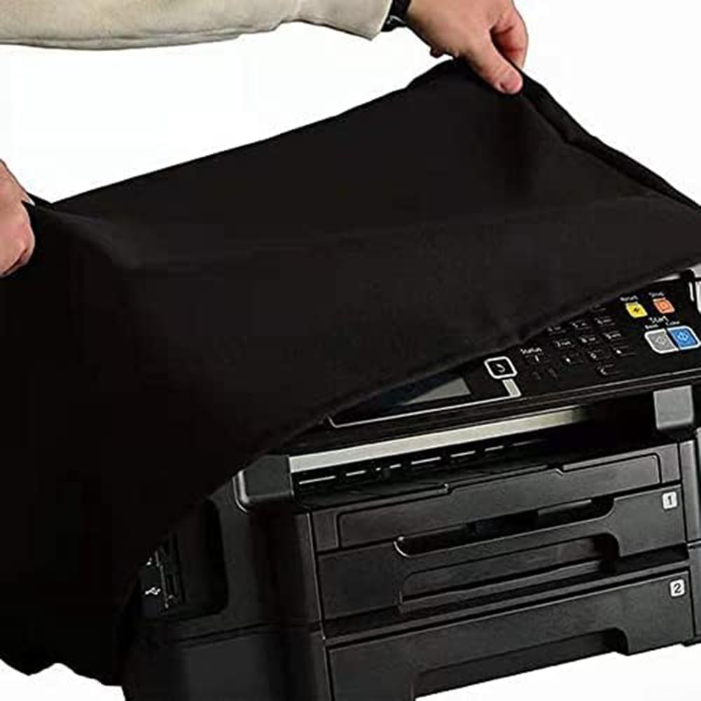 Wasserdichte Druckerabdeckung, Oxford-Staubschutz mit antistatischem Schutz und auslaufsicherem Design für Tintenstrahl- und Laserdrucker, Schwarz (45 x 45 x 30 cm)