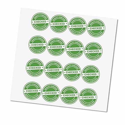 Image of CVANU 500pcs Quality Checked Mini Sticker in Green Color Round Shape (20 X 20mm) cv1