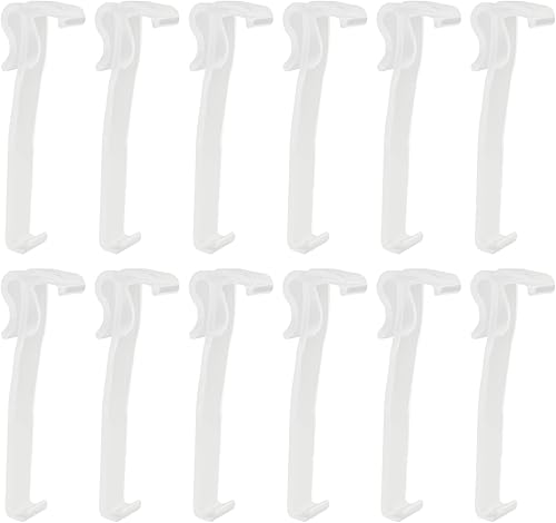 Miniatura 5 de Clips para cenefa, 12 clips de plástico transparente de 3.25 pulgadas para ventana, clips de cenefa ocultos, clips de cenefa para cenefa horizontal