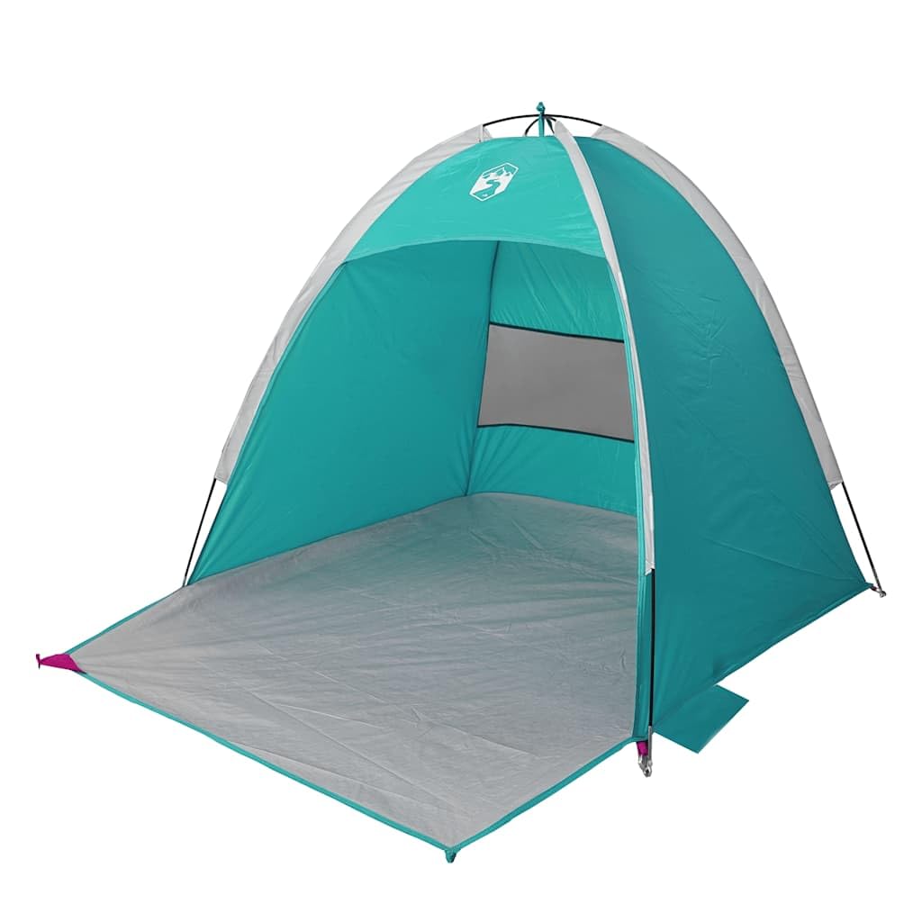 Tenda da spiaggia per 3 persone, verde mare, impermeabile, antivento, con custodia, facile da montare, protezione solare per spiaggia e giardino
