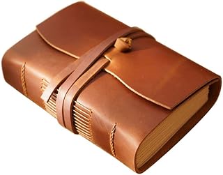 Leather Notebook Thick Teachers Diary Writing Notebook Journal Book Office Supplies Adults Notepad Genuine Leather Hand Made Business Notebook(B)