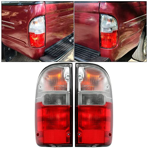 ECOTRIC Tail Light Pair Compatible with 1995-2000 Toyota Tacoma Pickup Trunk Taillight Tail Lamp Driver Left & Passenger Right