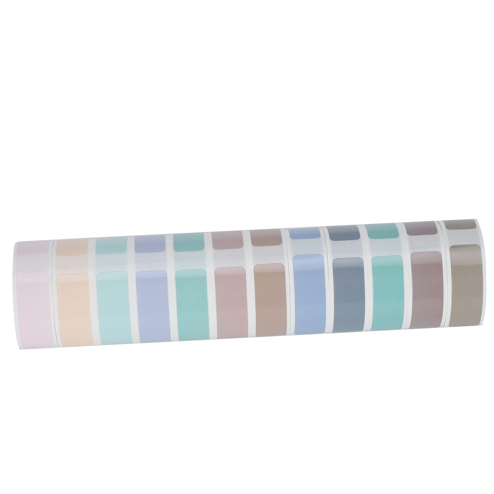 12 Stück wasserdichtes Thermo-Etikettenpapier, selbstklebende Aufkleberrollen für die Küchenorganisation, PVC-Material, glänzend, leicht zu beschreiben, 180 Blatt pro Rolle, 12 x (Herbstanzug)