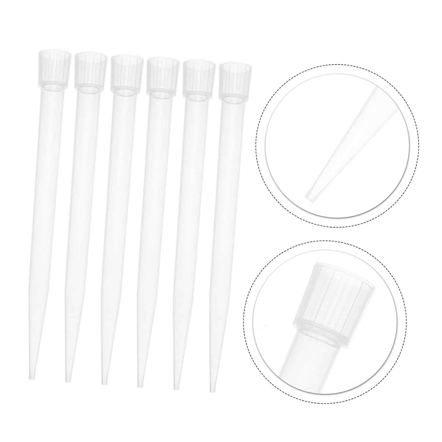 TIDTALEO 300pcs Transparent Pipette Tips for Laboratory Use High Precision Nozzle Tips for Liquid Transfer for Experiments and DIY Projects Compatible with Single Channel Pipettors
