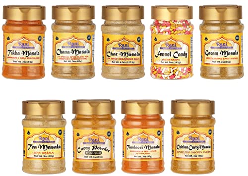 Rani Essential Indian Spice Blends (Masala) 9 Bottle Gift Box