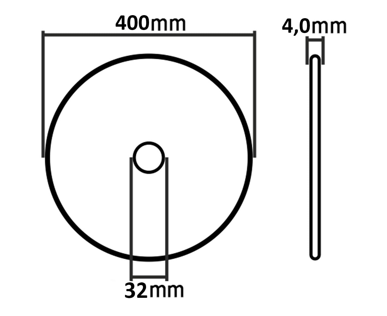 Lot de 5 disques à tronçonner, diamètre du disque 400 mm, diamètre du trou 32 mm, épaisseur 4 mm, pour tronçonneuse pour métal