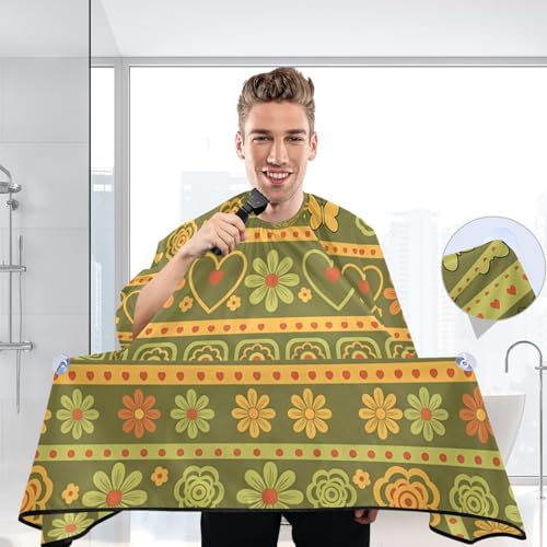 Capa de Corte de Pelo Impermeable con Mariposas Retro miniatura 6