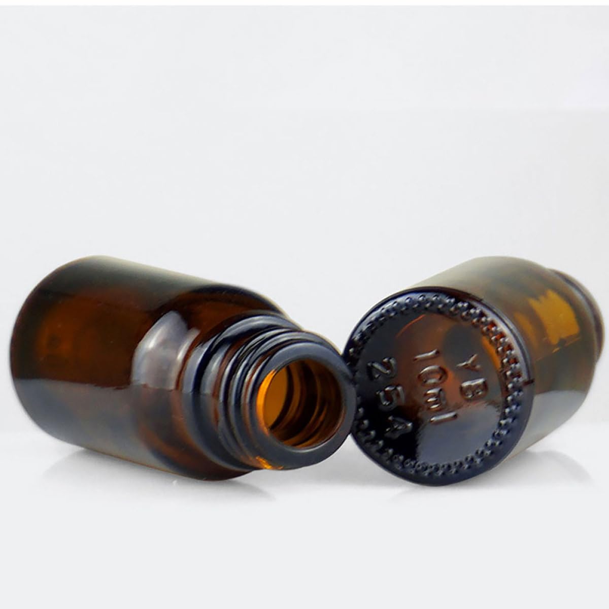 15ml Parfümflasche aus Glas, Braun, Nachfüllbar, 20 Stück | Kosmetikflasche für Unterwegs, Kleine Fläschchen zum Befüllen, für Ätherische Öle und Make Up