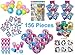 Unicorn Party Favors, Birthday Pack for 12 Kids - 156 Pieces - Toys and Novelty Items - Notebooks, Pencils, Stampers, 24-Piece Puzzles, Folding Fans, Rainbow Mini Plastic Slinkys and Punch Balloons, 72 Tattoos