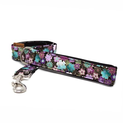 candyPet - Correa para Perros - 120 cm de algodón con Asa Acolchada de Softshell, Liberty