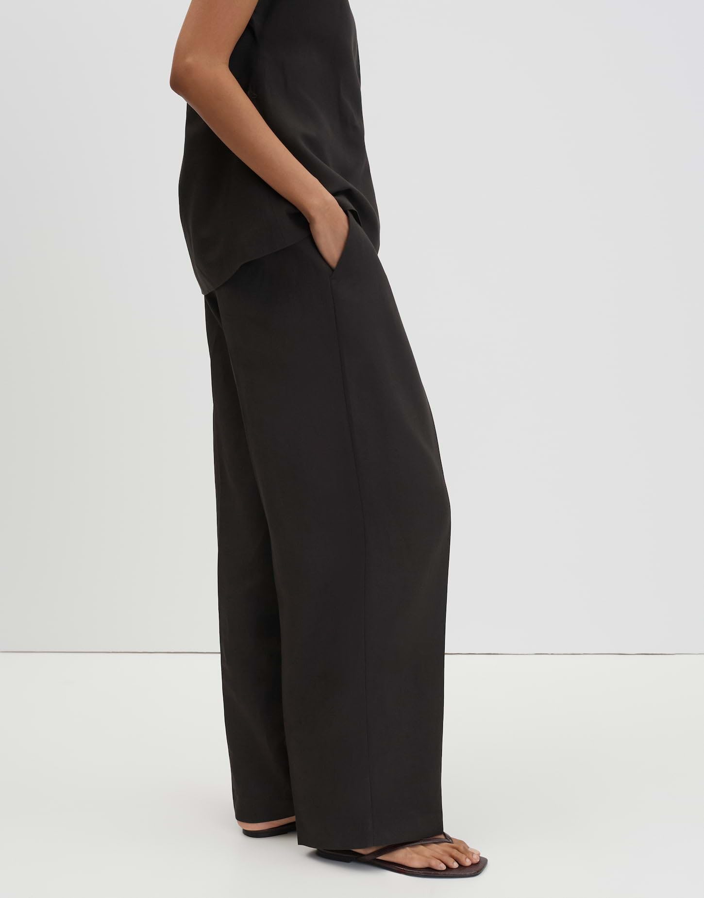 someday Damen Wide Leg Pants | CISILIA Linen Relaxed Bundfaltenhose aus Viskose Leinen Mix