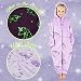 Pijama Unicornio para Niñas, Brilla en la Oscuridad, Morado, 13-14 años