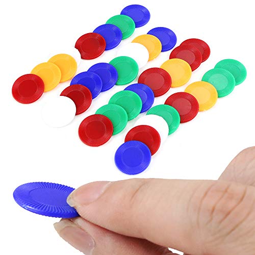 Wpxmer 300 Plastic Poker Chips, Poker Card Game Chips Bulk For Game Play, Learning Math Counting, 5 Colors #TOP4