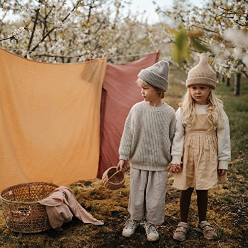 Image of mushie Muslin Baby Swaddle Blanket | 100% Organic Cotton (Cedar)