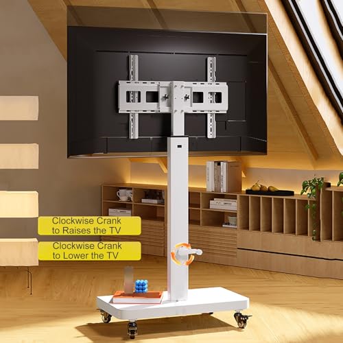 Soporte móvil para TV con ajuste de altura y ruedas miniatura 3