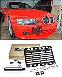 Extreme Online Store Replacement for 1996-2002 BMW E36 Z3 M-Sport Bumper Models | EOS Plate Version 1 Front Bumper Tow Hook License Relocator Mount Bracket Tow-034 (Mid Size)