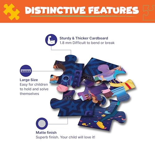 Image of Set of 2 Jigsaw Puzzles for Kids Age 6+ | 150 Pcs Each | Music Festival & Hot Air Balloon Theme | Educational Puzzle Game for Boys & Girls | Fun, Brain-Boosting Gift