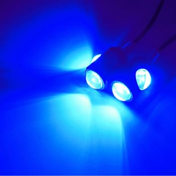 Yolu 2PCS License Plate Light, License Tag Screw Bolt Lamp, 12V White LED Bulb, Waterproof/Rainproof, Black Aluminium Light Holder, Legal for Car Motorcycle Truck RV ATV(Blue)
