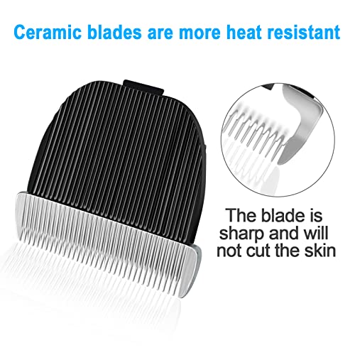 Dodaer 2 Pack Replacement Blade Compatible With Oneisall Low Noise Dog Clippers, Made Of Ceramic Blade & Stainless Steel Blade #TOP4