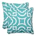 Pillow Perfect Outdoor Carmody Peacock Throw Pillow, 18.5-Inch, Set of 2