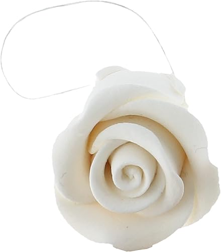 Miniatura 9 de Global Sugar Art Flores de pastel de azúcar y rosas de té, color blanco, alambre grande, 12 unidades por el chef Alan Tetreault