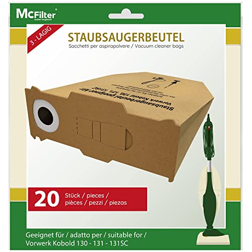 Sacchetto filtro polvere adatto per: Aspiratori Vorwerk Kobold Folletto 130, 131 e relativi modelli SC