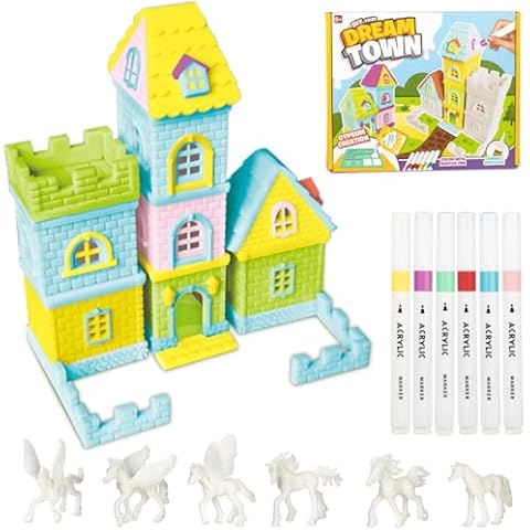 SUMERBOX Arts and Crafts for Kids Ages 6-12, Build Color Your Own House, Painting Kit for Girl, Educational Toy Christmas Birthday Gift for Boys Girls Cover