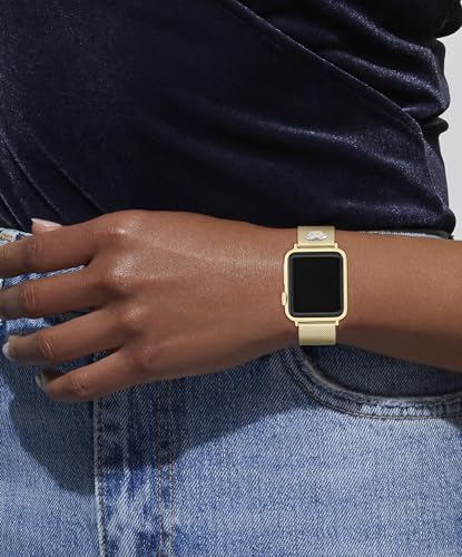 COACH Pulseira para Apple Watch, compatível com Apple Watch de 38 mm, 40 mm, 41 mm, pulseira interca
