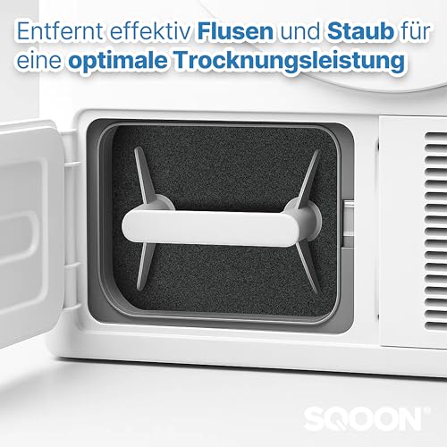 SQOON® 2X Set Filter passend für Miele 9499230 Waschtrockner,Wärmepumpentrockner Fein-Grob, 220x130x30 mm,Schwammfilter, Filtermatte, Kondenstrockner, Schaumstof,Fusselfilter Schaumfilter
