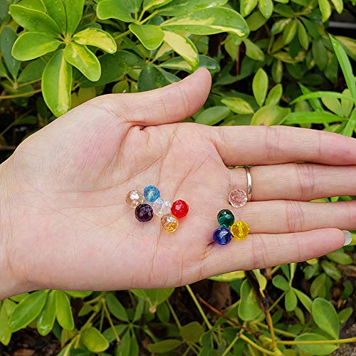 Image of 8mm Rondelle Glass Beads for Jewelry Making, Faceted Briolette Crystal Spacer Beads for Bracelets Necklaces Earring, 495pcs