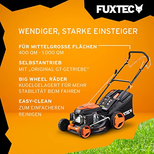 Fuxtec FXRM4646 petrol lawn mower 4in1 motor mower with self