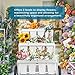Prolee Flower Stand, Flower Cart with 12 Buckets, Flower Display Stand with Large Wheels, Flower Cart, Moving Florist Bouquet Shelf, White