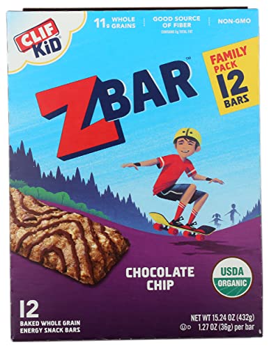 Clif, Bar Z Chocolate Chip Organic 12 Count, 15.24 Ounce #TOP18