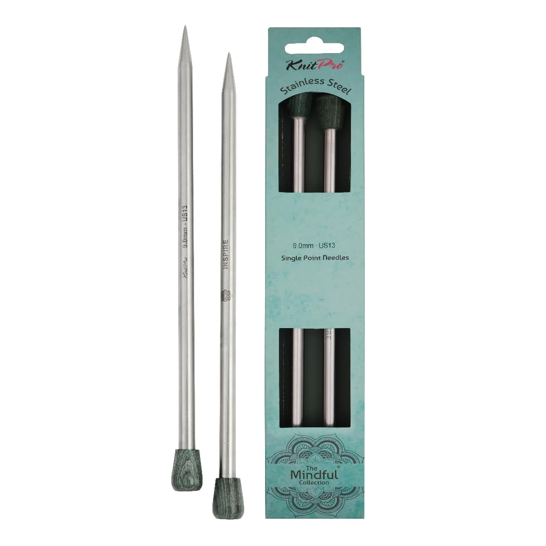 KnitPro The Mindful Collection Single Pointed Needles 14" (35cm) | Size 9mm
