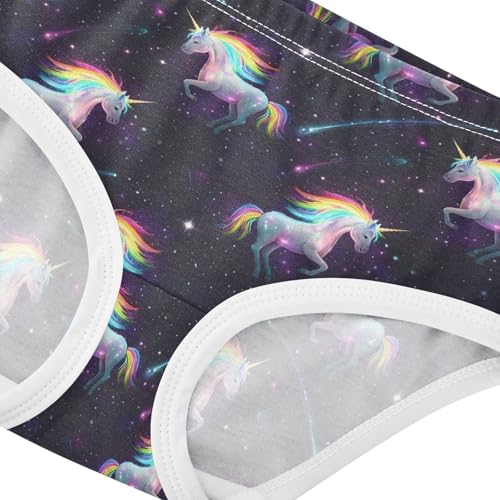 Rainbow Unicorn Stars Black Panties Little Girl Toddler Girls Underwear Cotton Animal Kids Briefs Undies 2t4
