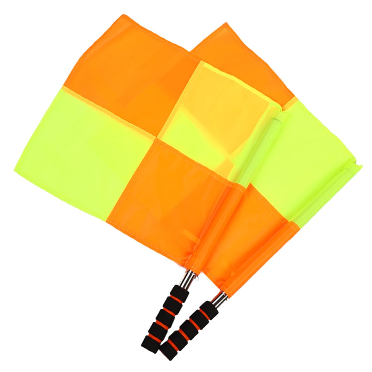 Sosoport Flag Linesman Flag Set 2pcs Handheld Sports Flags High-visibility for Football Soccer and Games