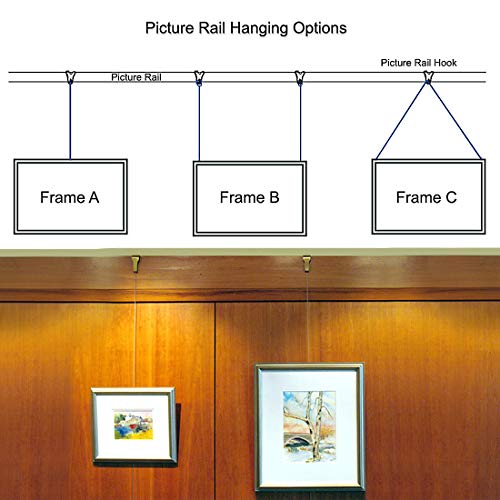 Image of uxcell Solid Picture Hooks Hangers Rail Hanging Hook Color Zinc-Plated 52mmx34mm Bronze 30pcs