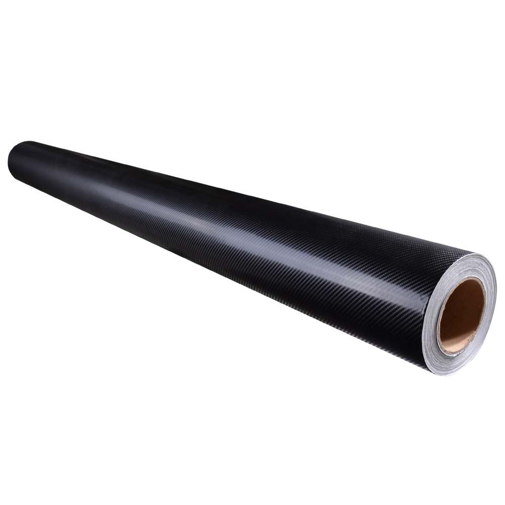 5 Ft. x 100 Ft. Car 4D Carbon Fiber Vinyl Wrap Sticker Roll 5.9mils Thickness Stretchable Highly Waterproof Resistant to Scratch Easy to Clean US Delivery (4D Wrap Roll)